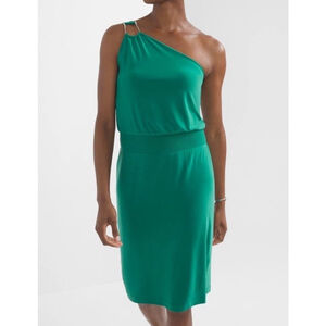 NWT WHITE HOUSE BLACK MARKET WHBM One Shoulder DRESS Sz 00